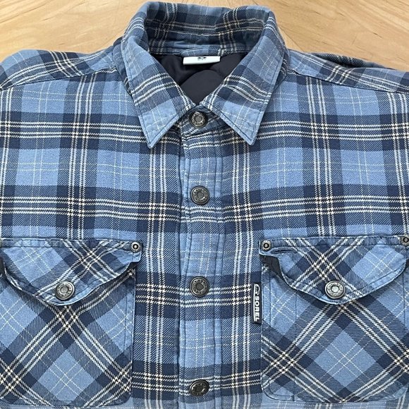 Sorel Men's Blue Plaid Heavy-Duty Shacket Size Med Outdoors Winter Gingham Snow - Picture 3 of 8